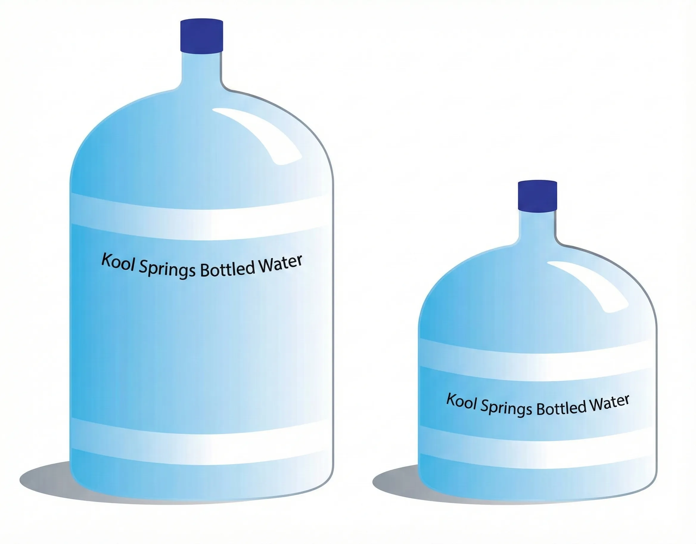 Step 1: Choose Your Bottle Size - Illustration of two different sized water bottles